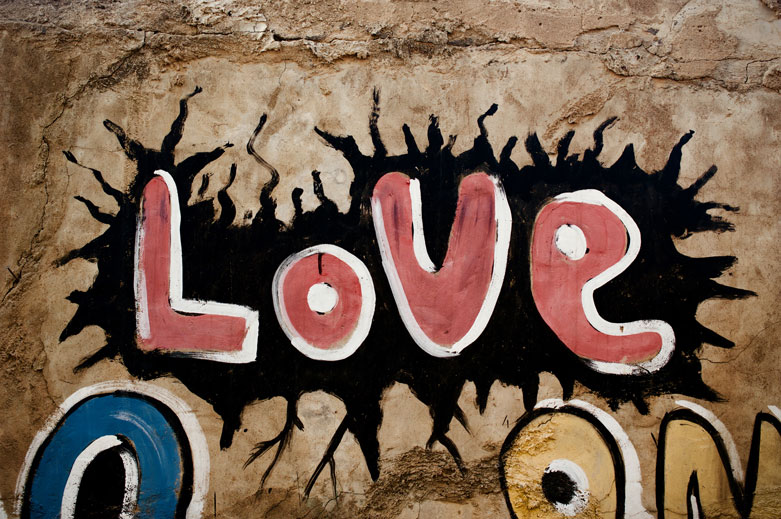 Graffiti in Khanaqa neighbourhood.